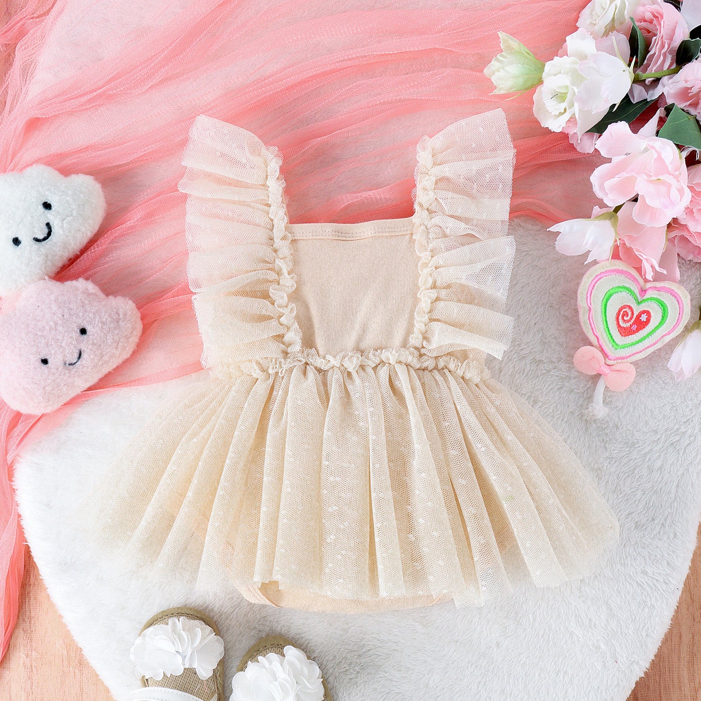 Baby Princess Jumpsuit with Net Skirt