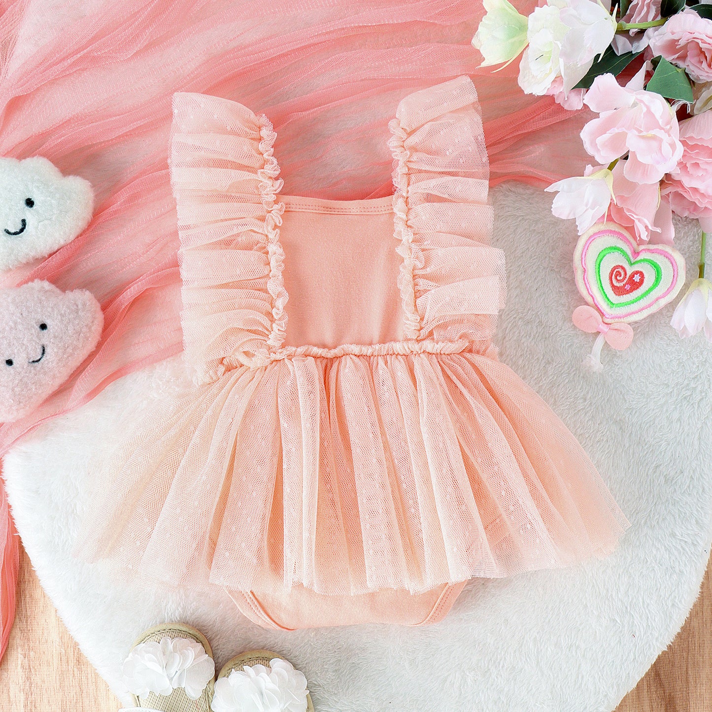 Baby Princess Jumpsuit with Net Skirt