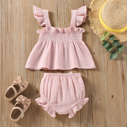 Girls' Summer Set – Sling Top & Hot Shorts