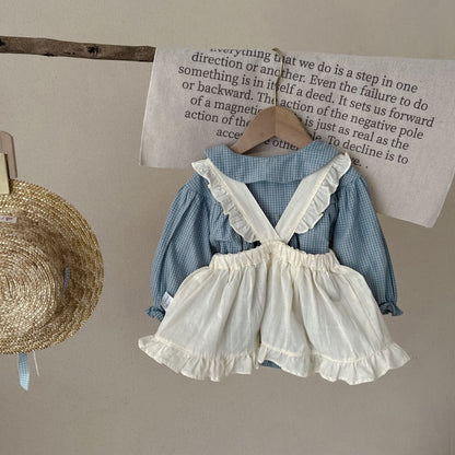 Infant Plaid Romper & Sling Set