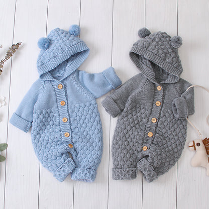 Hooded Knitted Jumpsuit