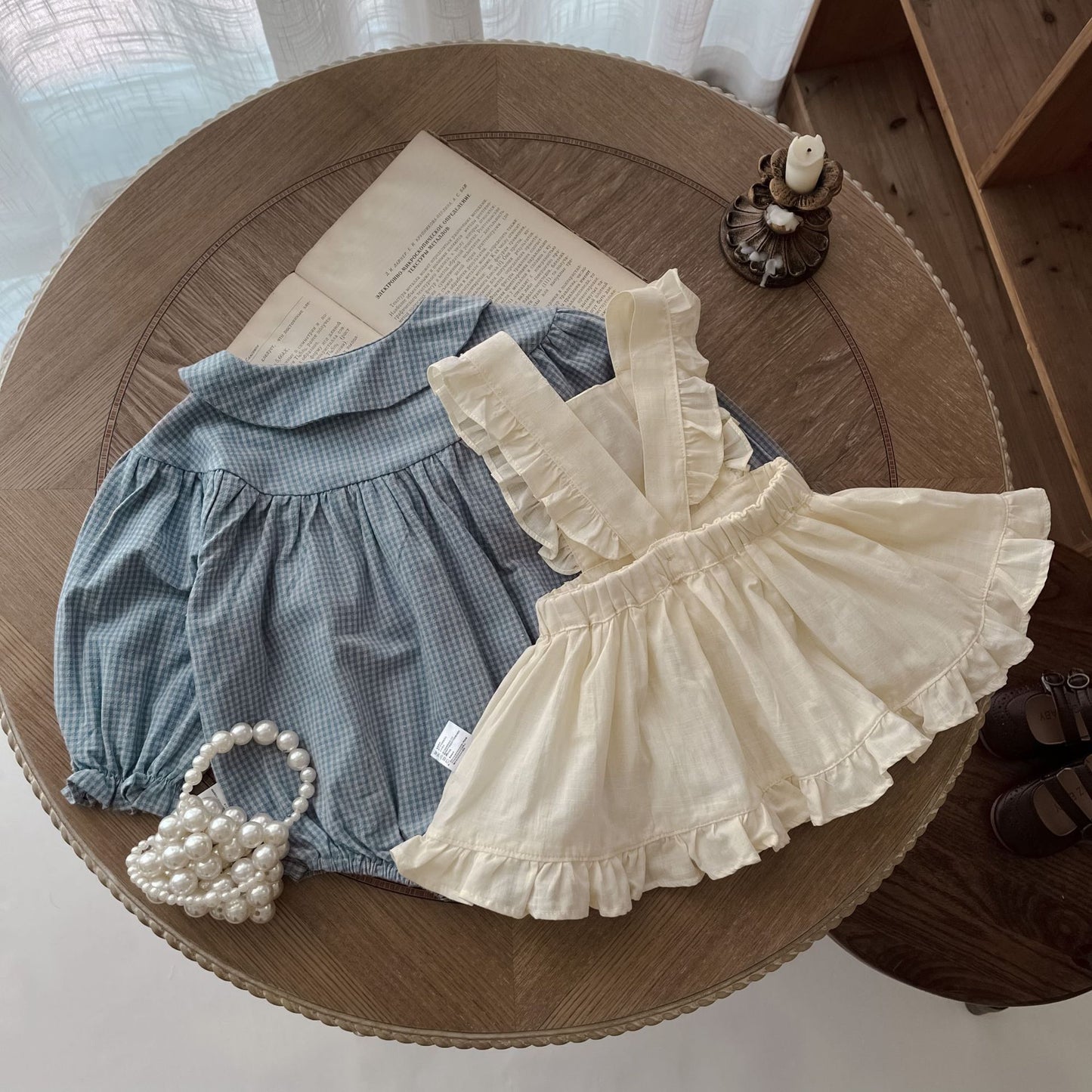 Infant Plaid Romper & Sling Set