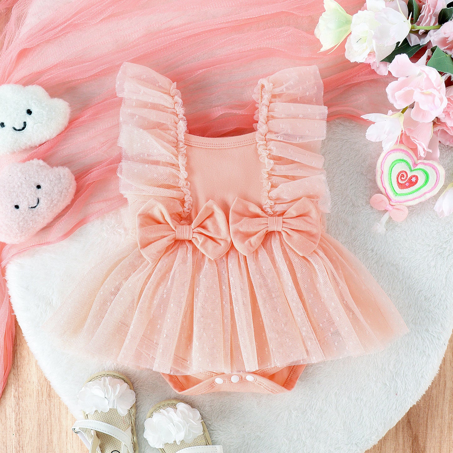 Baby Princess Jumpsuit with Net Skirt