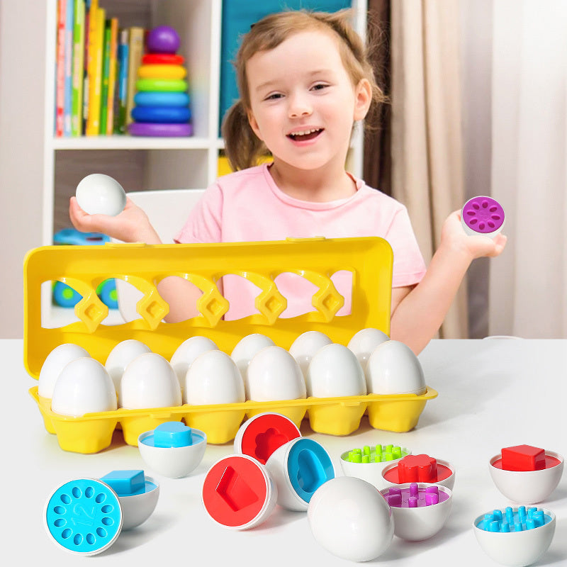 Montessori Matching Eggs – Smart Shape Sorter Toy for Kids