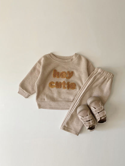 Newborn Embroidered Long Sleeve Two-Piece Set