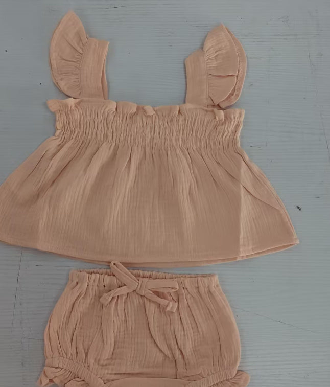 Girls' Summer Set – Sling Top & Hot Shorts