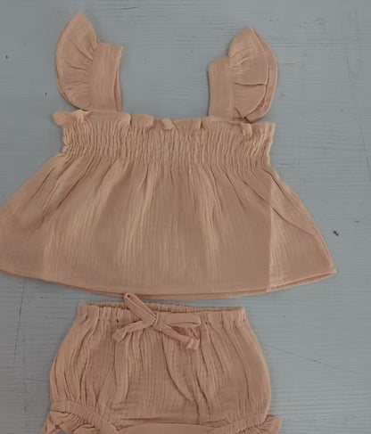 Girls' Summer Set – Sling Top & Hot Shorts