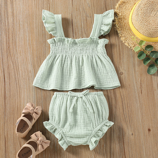Girls' Summer Set – Sling Top & Hot Shorts
