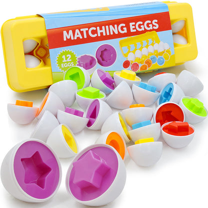 Montessori Matching Eggs – Smart Shape Sorter Toy for Kids