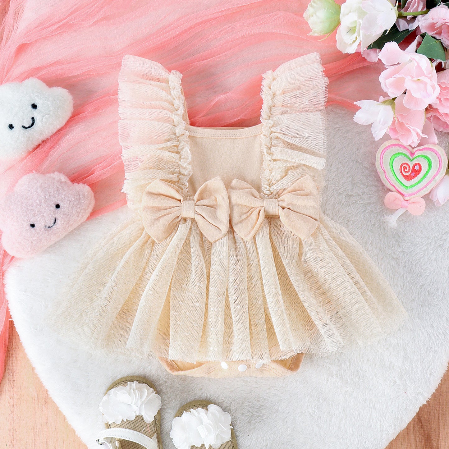 Baby Princess Jumpsuit with Net Skirt