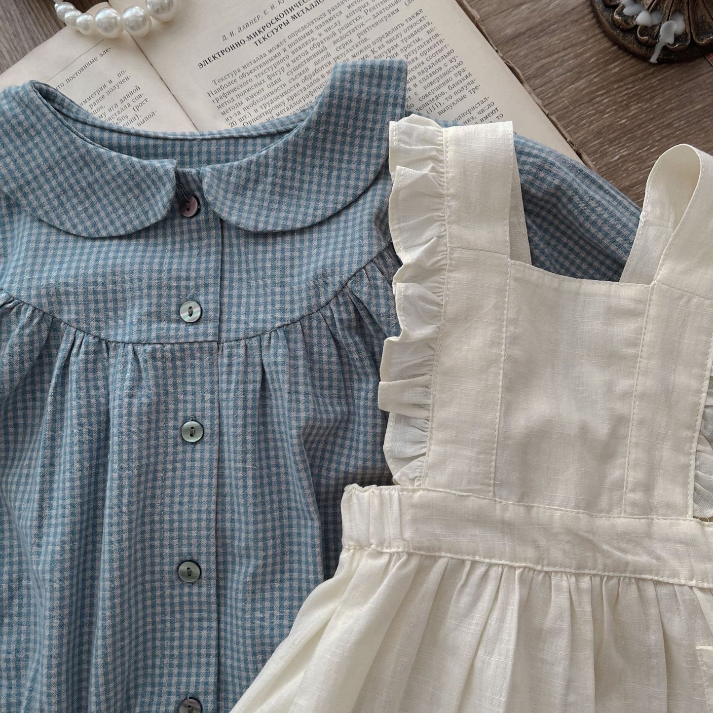 Infant Plaid Romper & Sling Set