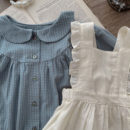 Infant Plaid Romper & Sling Set