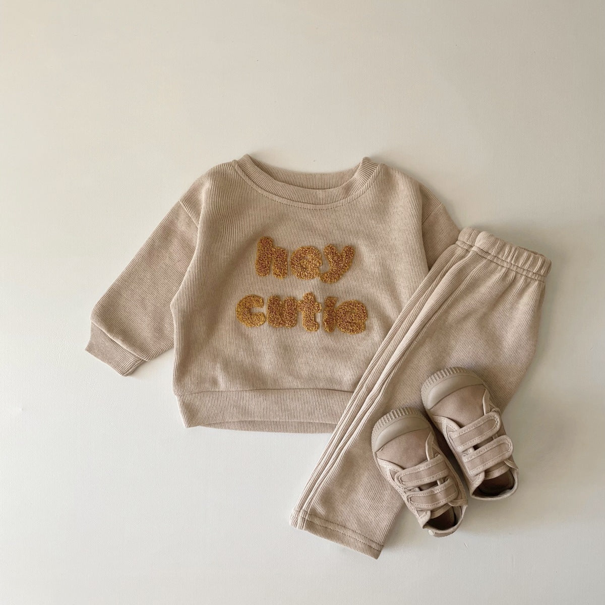 Newborn Embroidered Long Sleeve Two-Piece Set