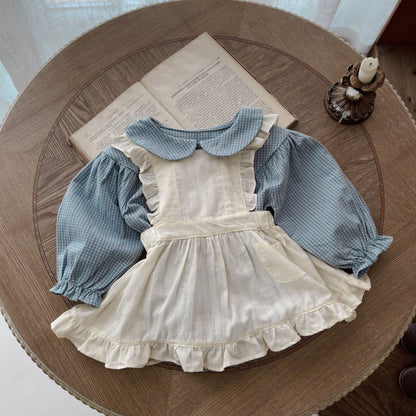 Infant Plaid Romper & Sling Set