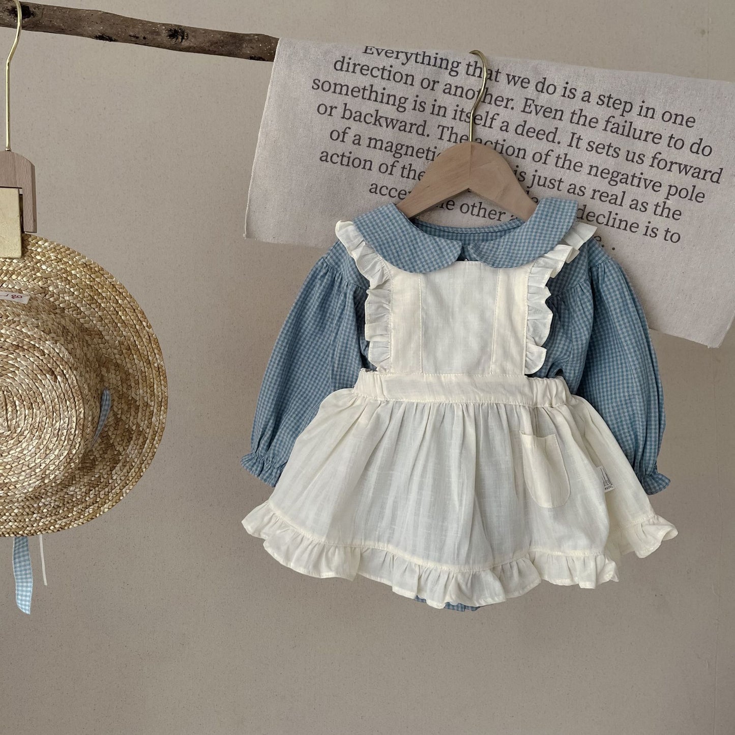 Infant Plaid Romper & Sling Set