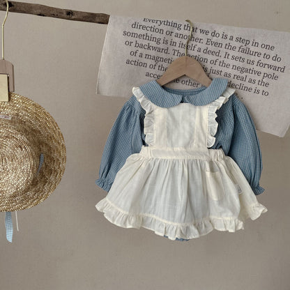 Infant Plaid Romper & Sling Set